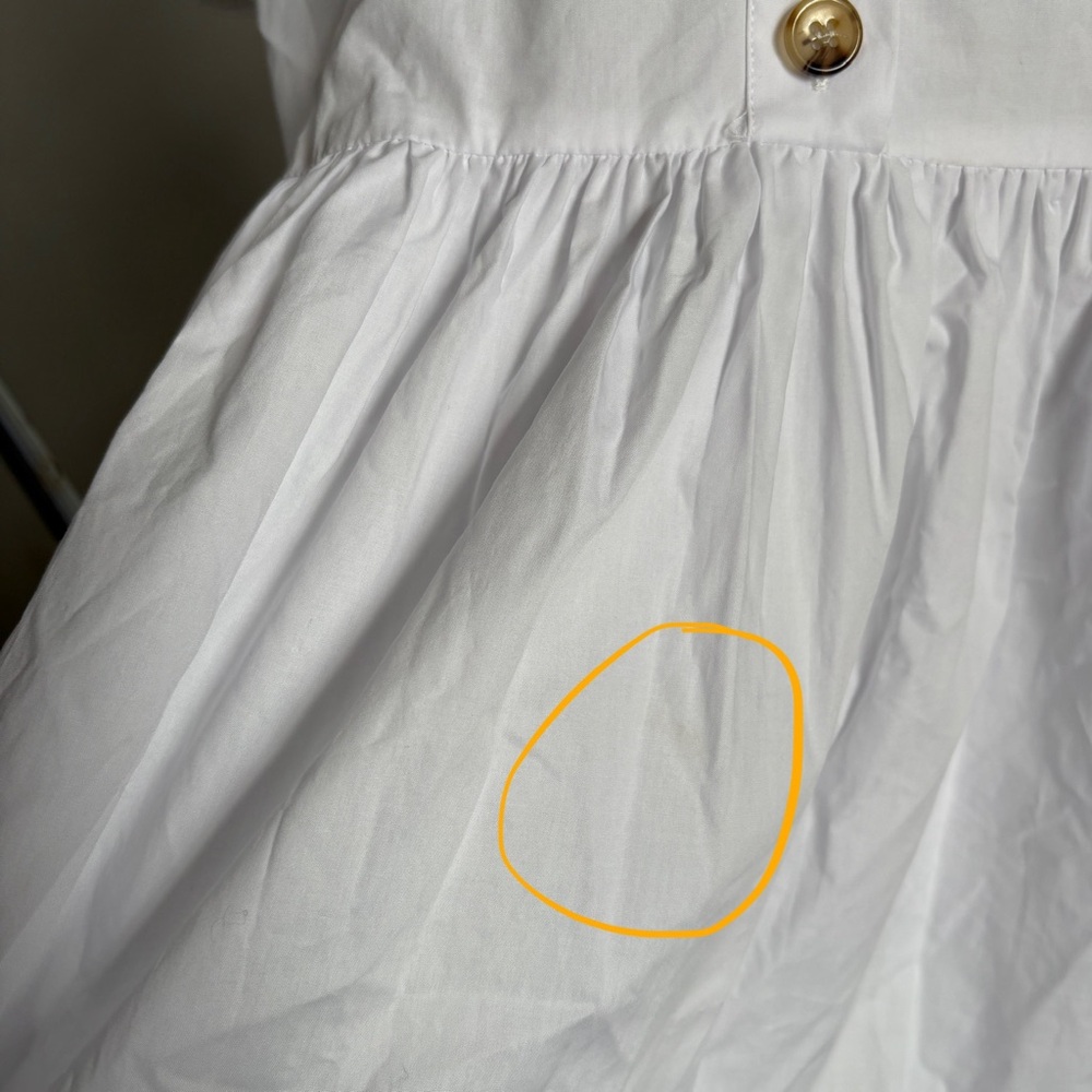 $475 NWT White Rhode Cotton “Nisha” Midi Dress Sz Medium - Picture 12 of 15